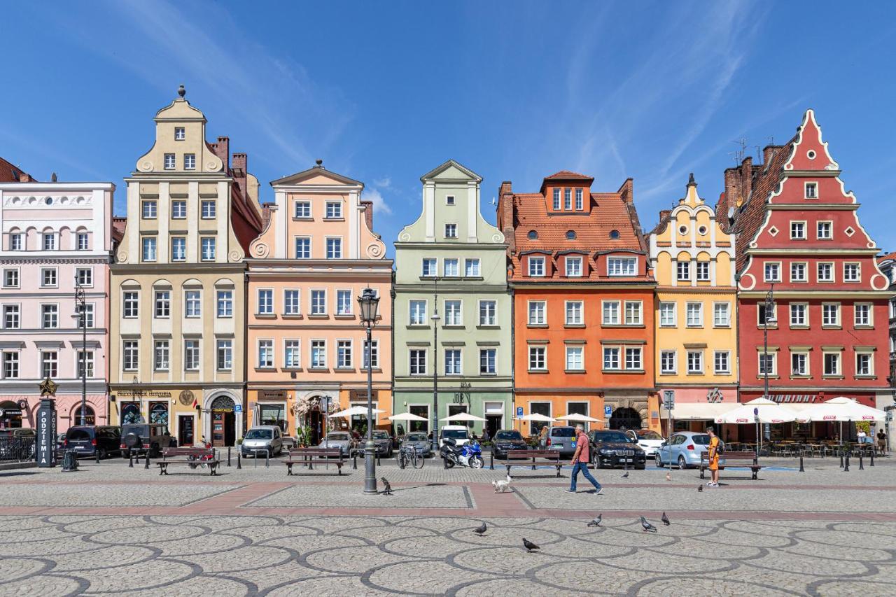 Prywatne Studio Dla 4 Osob Z Widokiem Na Rynek I Plac Solny! Breslavia Esterno foto