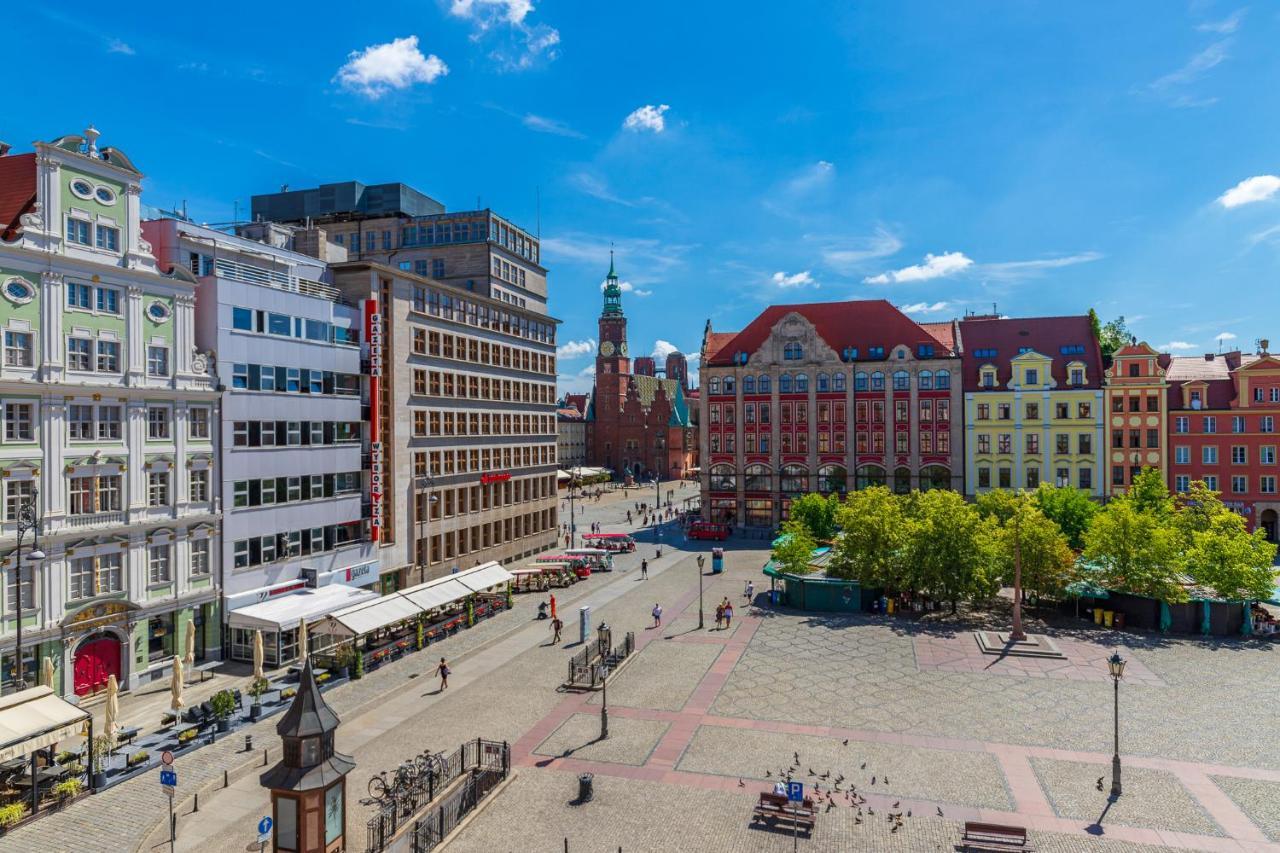 Prywatne Studio Dla 4 Osob Z Widokiem Na Rynek I Plac Solny! Breslavia Esterno foto